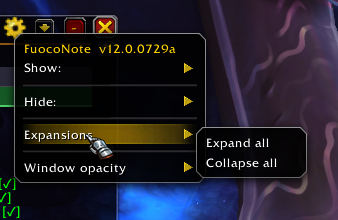 Expansions: open or close every group at once.